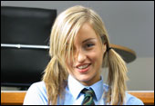 Melanie Walsh - in a college uniform